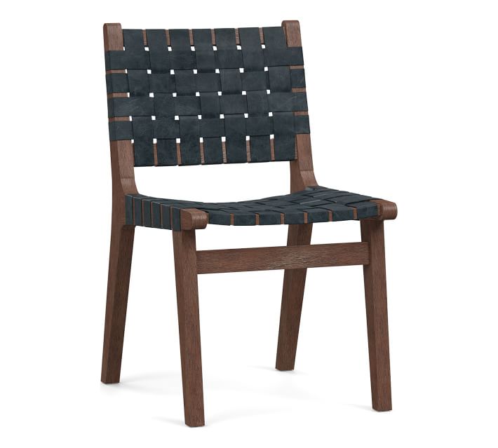 Fenton Woven Leather Dining Chair thumbnail 3