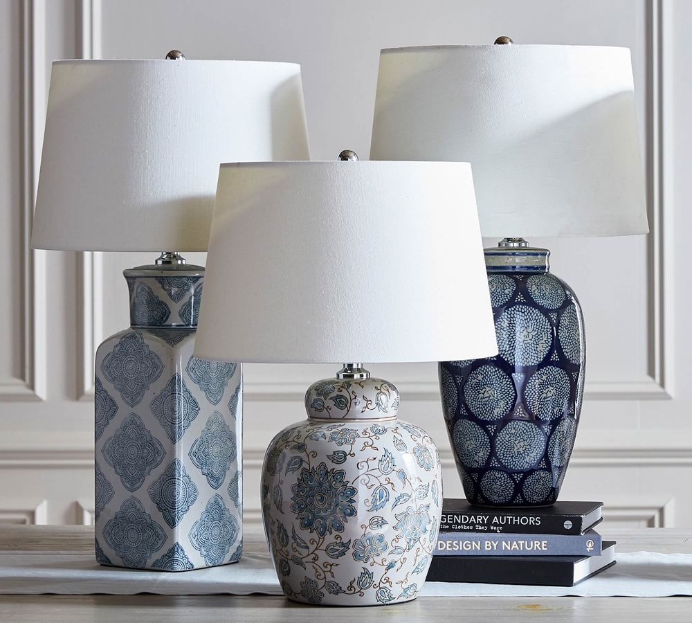 Langley Ceramic Pattern Lamp thumbnail 3