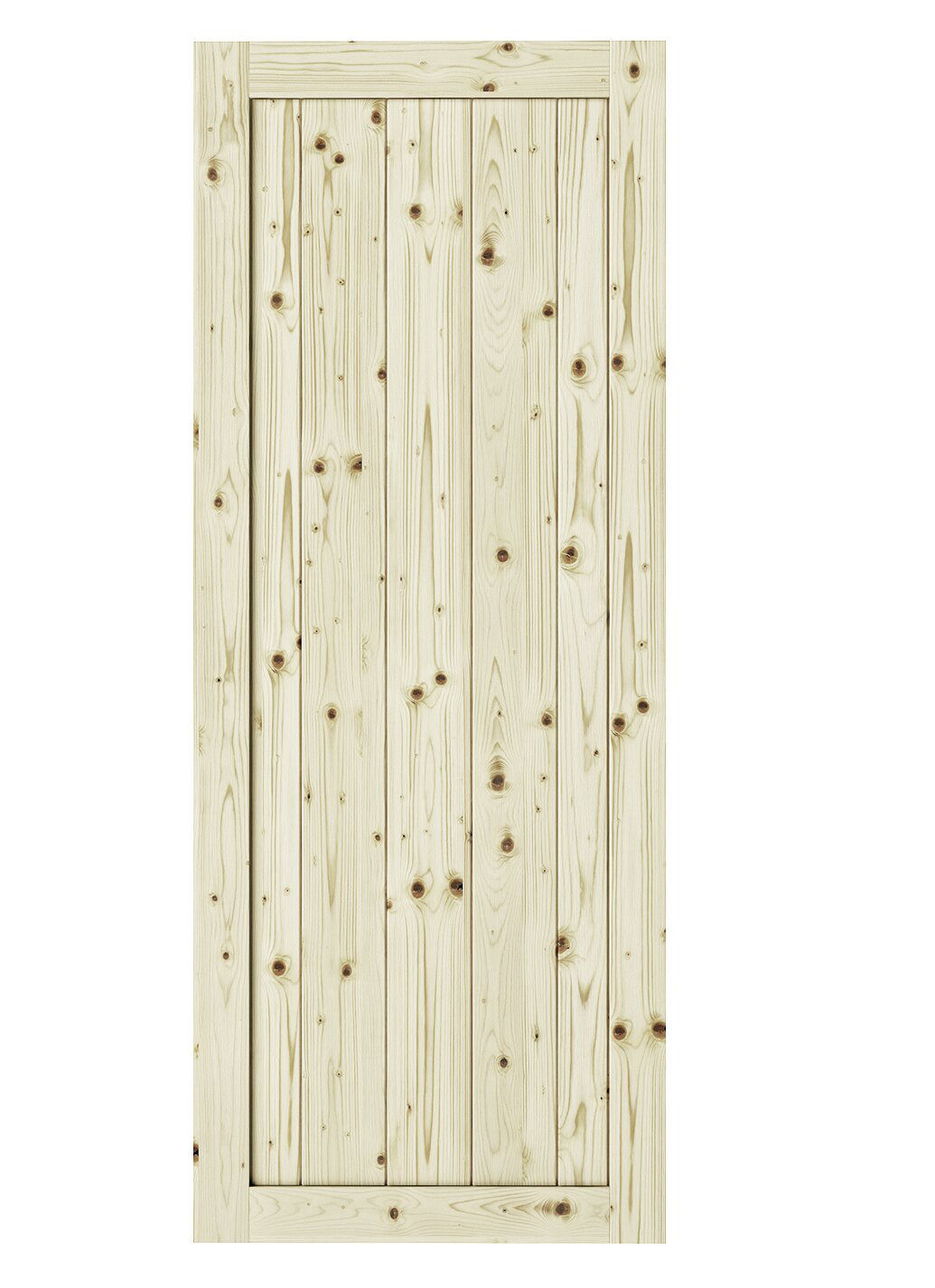Paneled Wood Barn Door without Installation Hardware Kit thumbnail 2