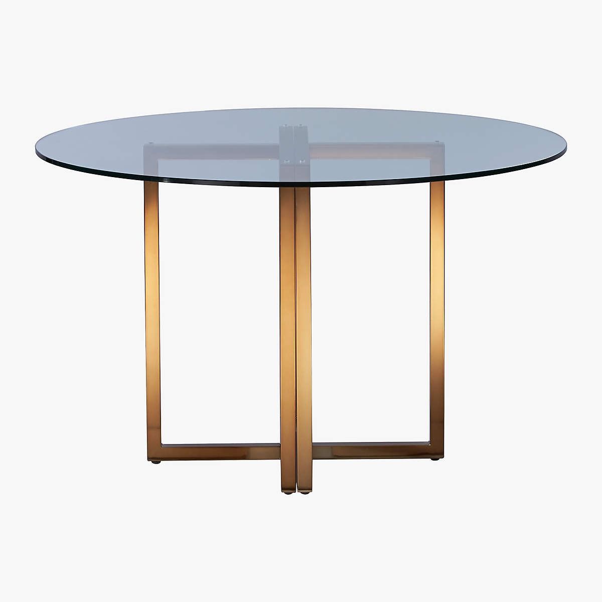 SILVERADO BRASS 47" ROUND DINING TABLE thumbnail 3