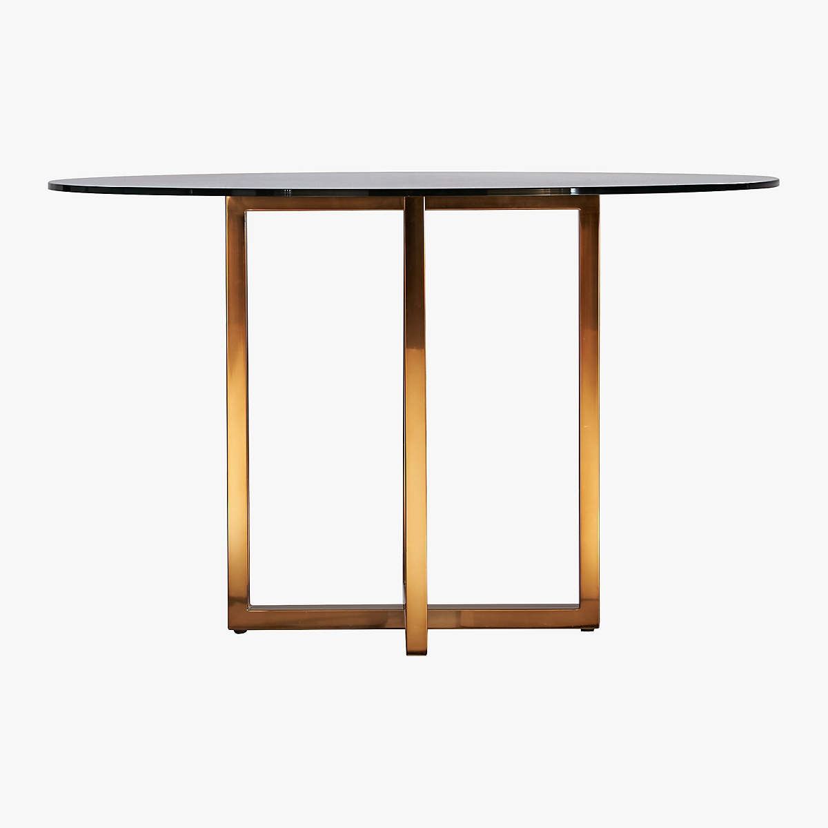 SILVERADO BRASS 47" ROUND DINING TABLE thumbnail 4