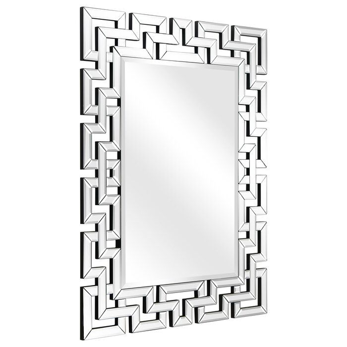 Poyner Elegant Beveled Geometry Wall Mirror thumbnail 2