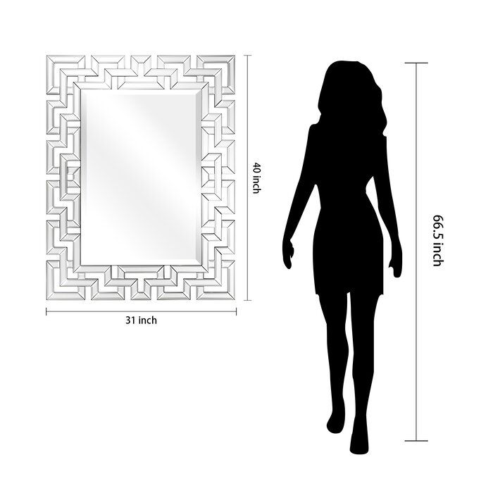 Poyner Elegant Beveled Geometry Wall Mirror thumbnail 4