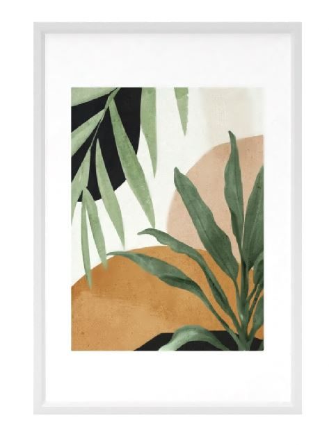 Abstract Art Tropical Leaves 4 Art Print With Frame 26''x38'' thumbnail 3