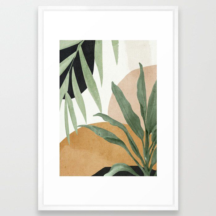 Abstract Art Tropical Leaves 4 Art Print With Frame 26''x38'' thumbnail 4