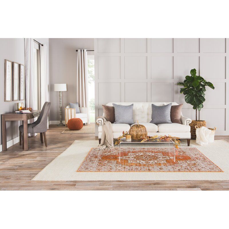Aubrielle Wide Round Pouf Ottoman thumbnail 5