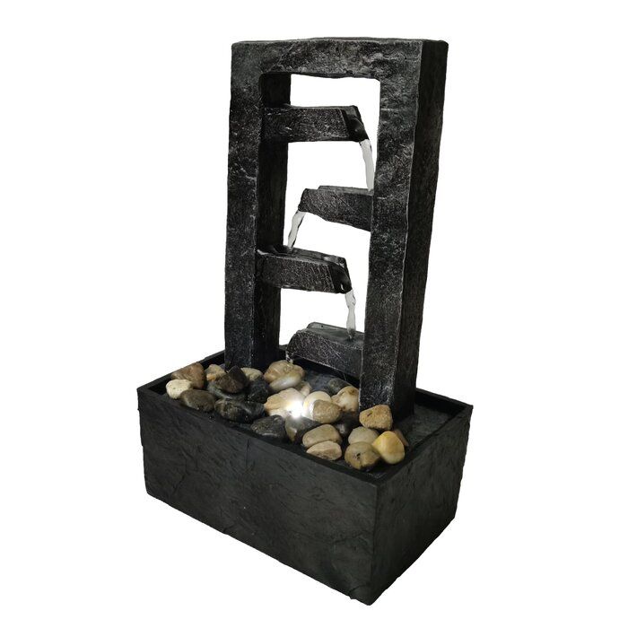 Tellez Resin Fountain with Light thumbnail 2