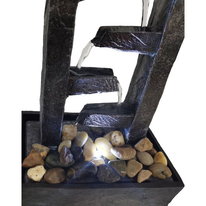 Tellez Resin Fountain with Light thumbnail 3