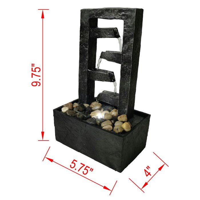 Tellez Resin Fountain with Light thumbnail 4