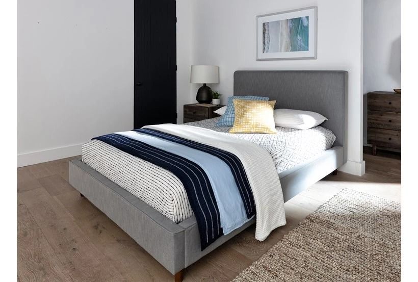 Dean Charcoal California Upholstered Panel Bed-King thumbnail 2