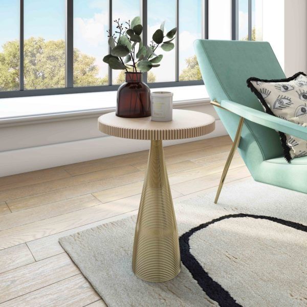 Celestine Ribbed Side Table thumbnail 2