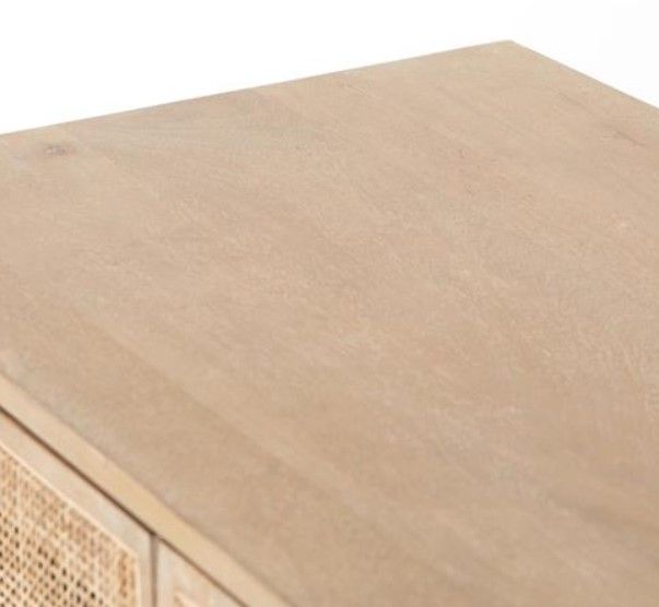 Breanna Modern Classic Natural Cane Mango Wood Cabinet thumbnail 5