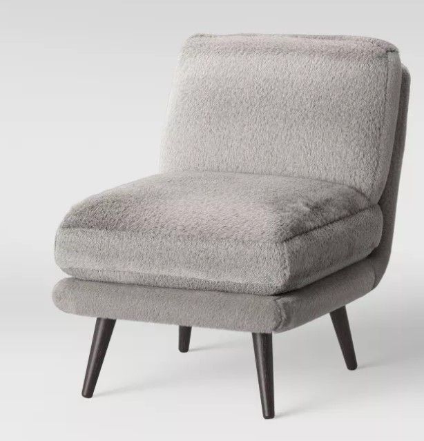 Harper Faux Fur Slipper Chair thumbnail 2