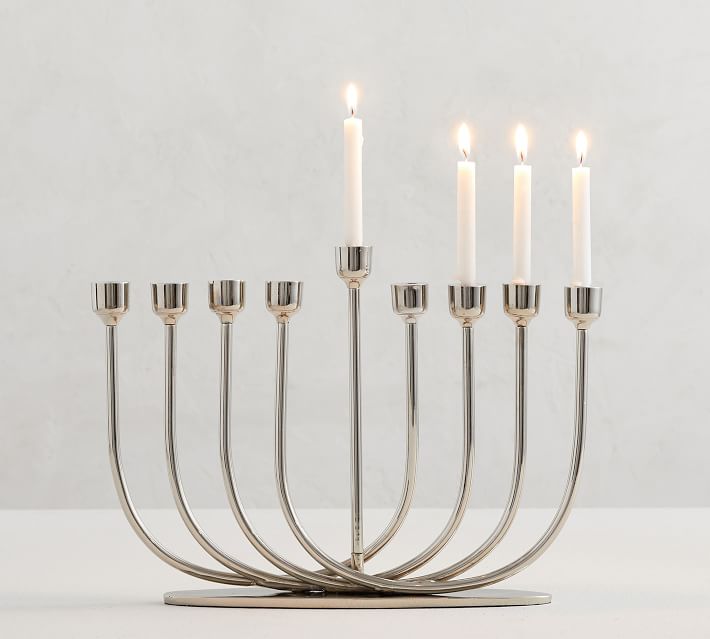 Modern Silver Menorah thumbnail 2