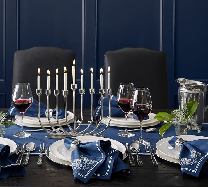 Modern Silver Menorah thumbnail 4