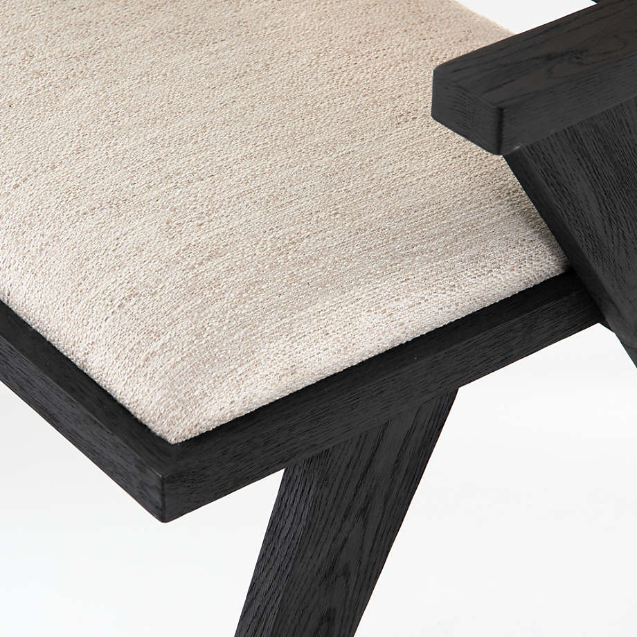 Annette Black Upholstered Cane Dining Chair thumbnail 8