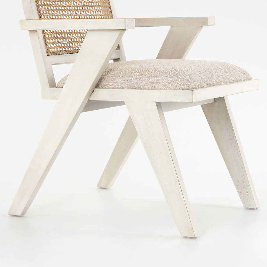 Annette Cream Upholstered Cane Dining Chair thumbnail 5