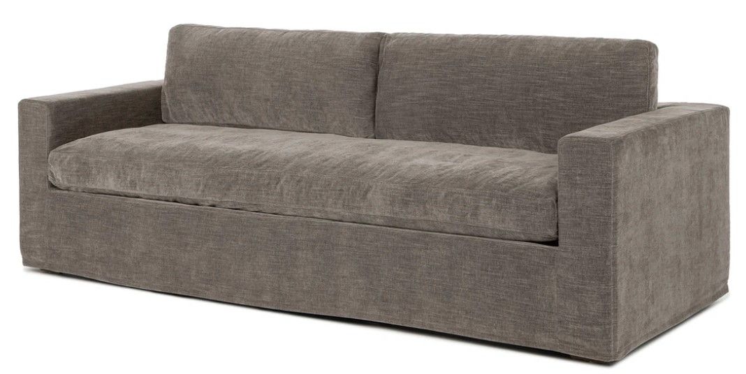 Alzey Geo Gray Slipcover Sofa thumbnail 2