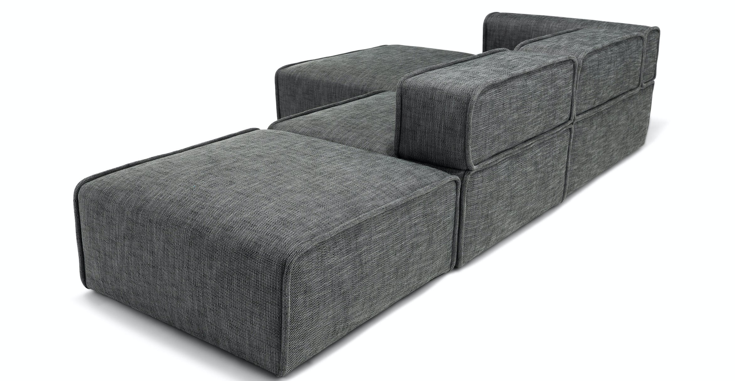 Quadra Carbon Gray Left Chaise Modular Sectional thumbnail 4