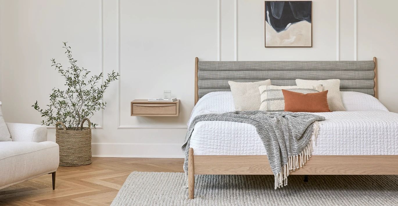 Lenia White Oak Floating Nightstand thumbnail 3