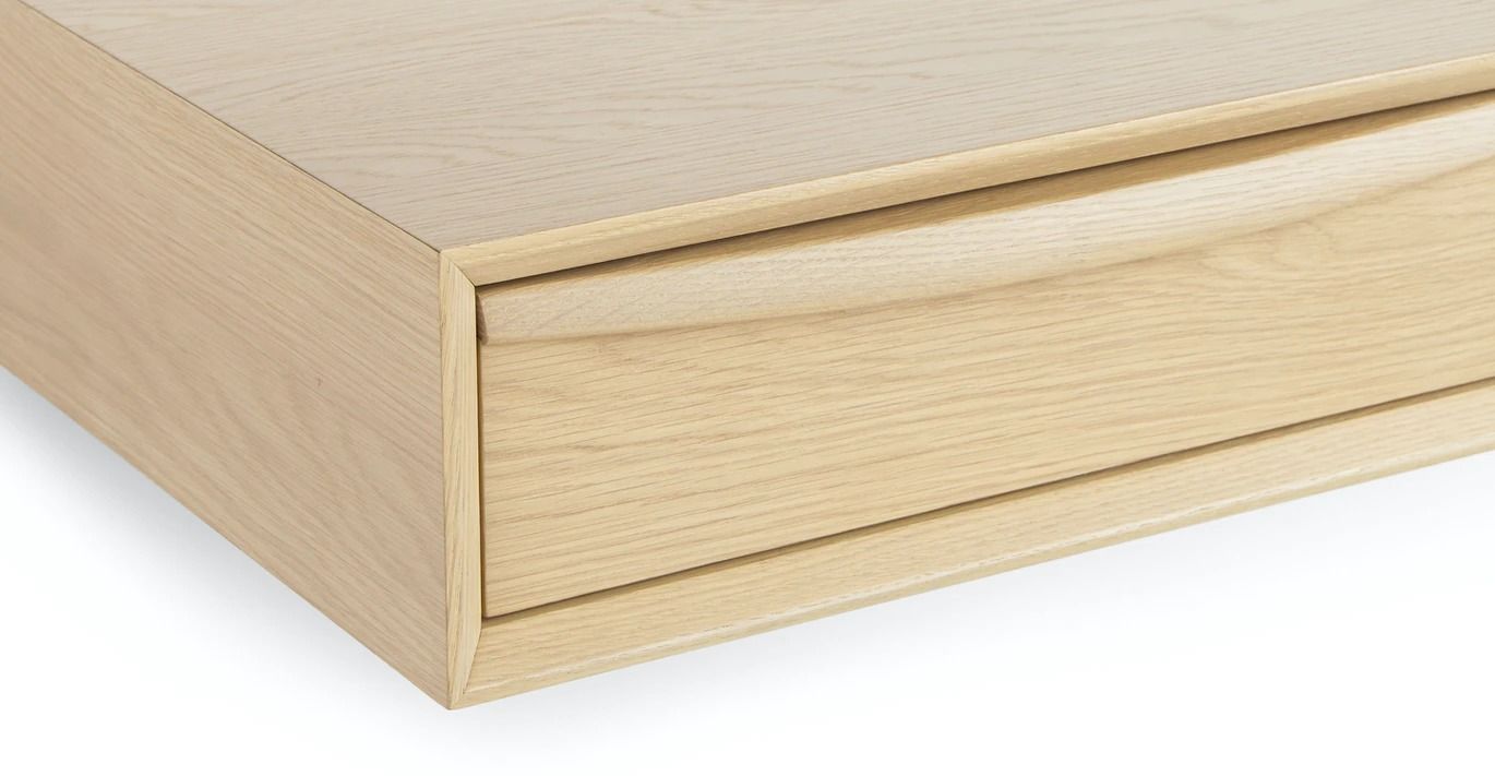 Lenia White Oak Floating Nightstand thumbnail 6