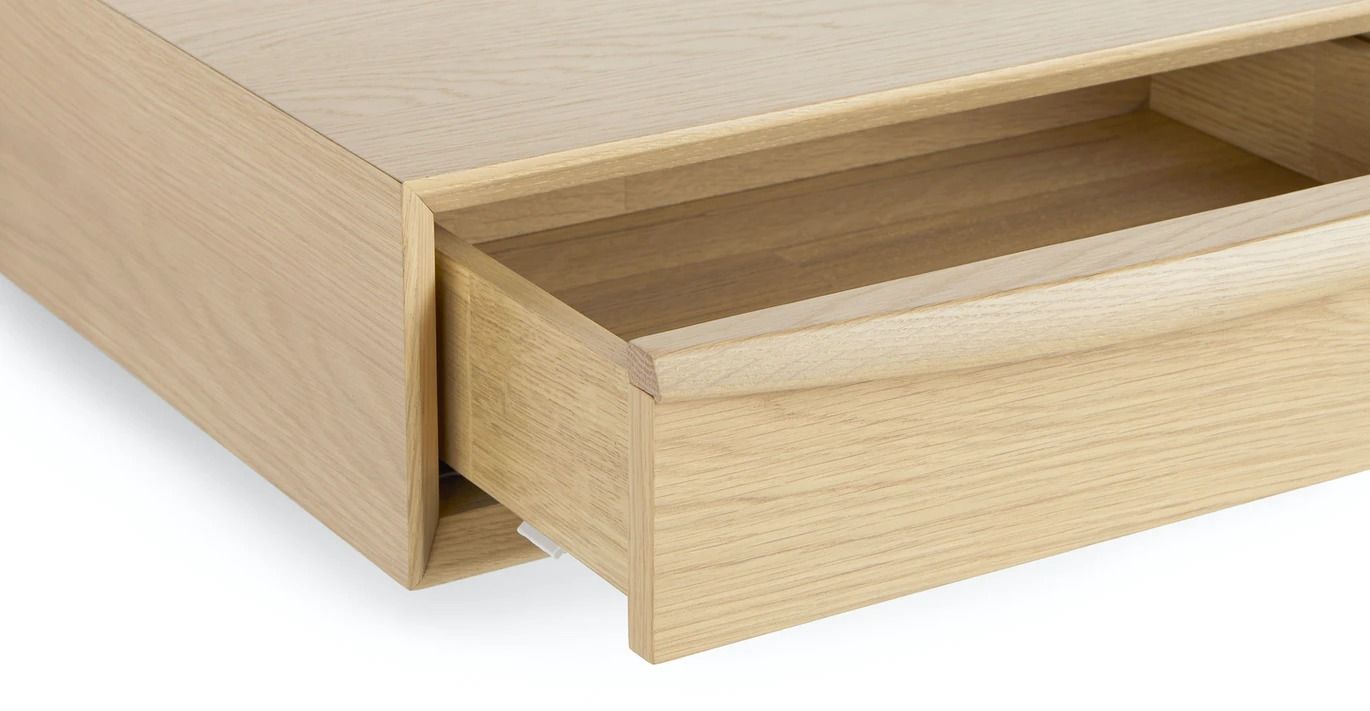 Lenia White Oak Floating Nightstand thumbnail 7
