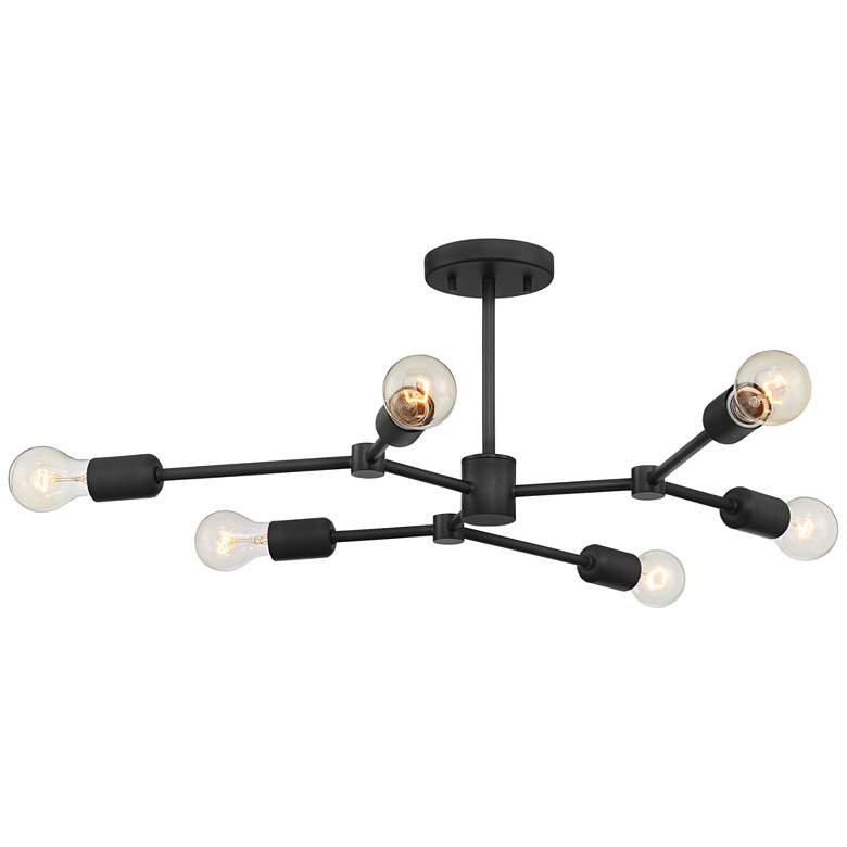 Marco Wide Black 6 Light Branching Sputnik Ceiling Light thumbnail 2