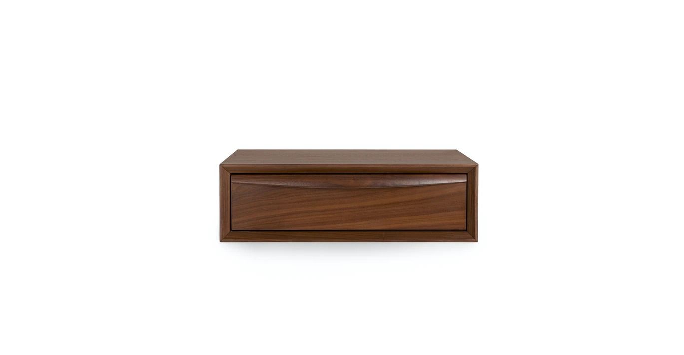 Lenia Walnut Floating Nightstand thumbnail 4