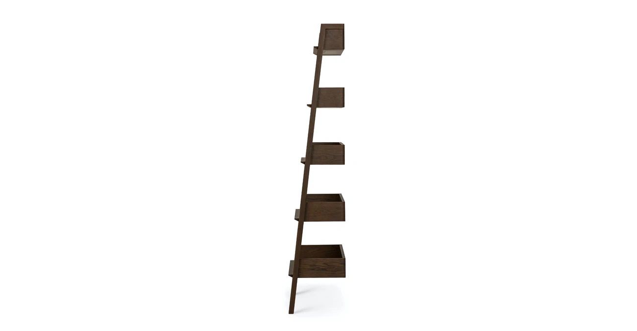 Fantol Dark Oak Narrow Bookcase thumbnail 2