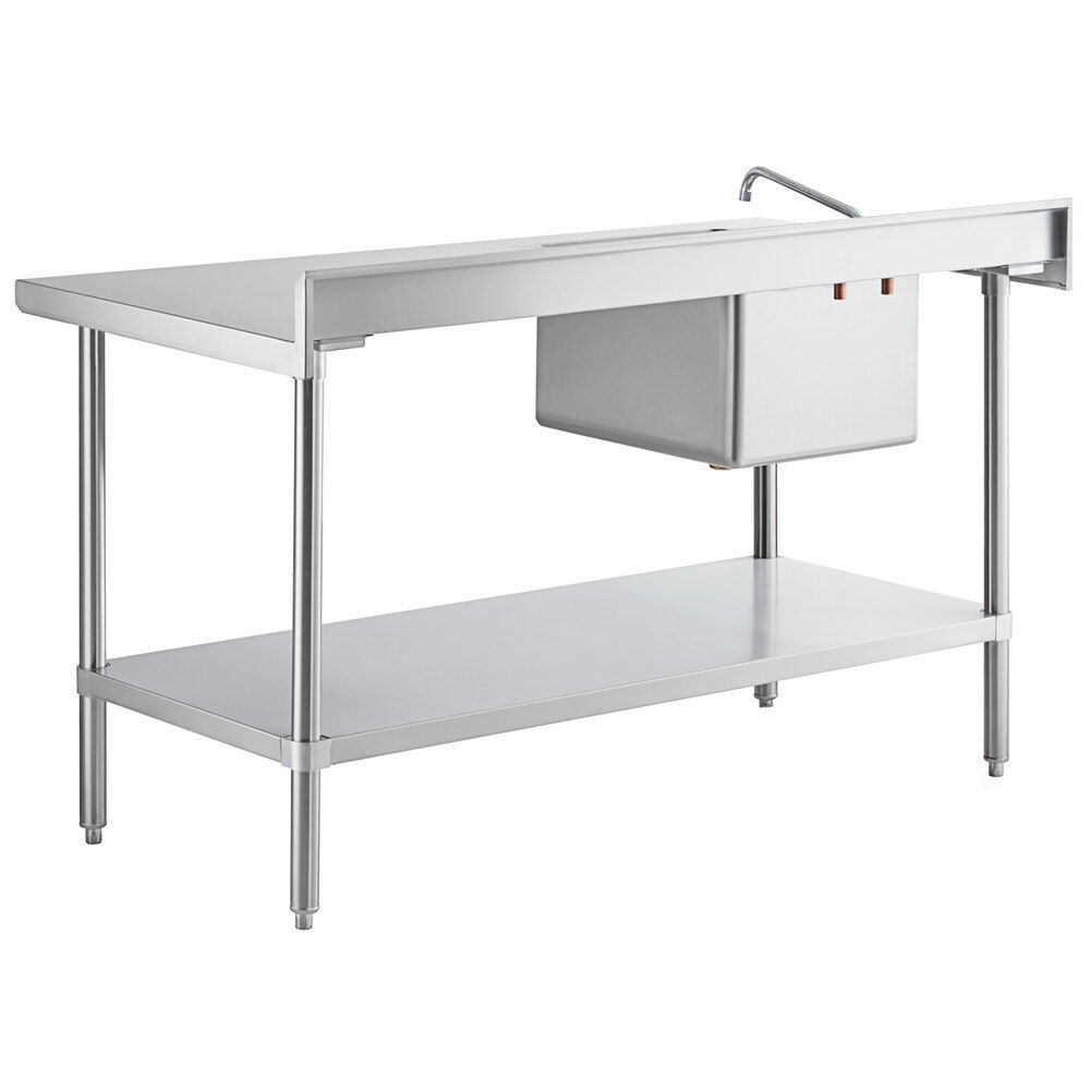 Stainless Steel Work Table with Sink thumbnail 2