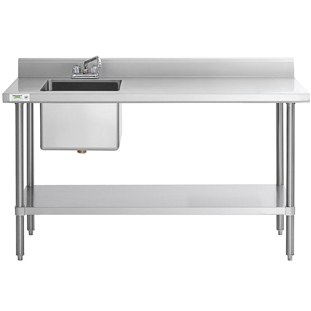 Stainless Steel Work Table with Sink thumbnail 3