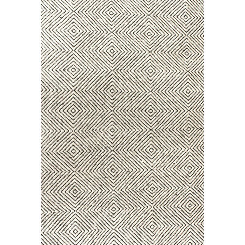 Marcelo Geometric Handmade Tufted Ivory Area Rug thumbnail 2
