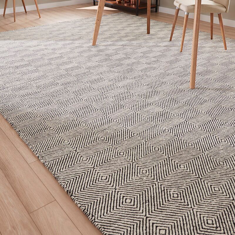 Marcelo Geometric Handmade Tufted Ivory Area Rug thumbnail 4