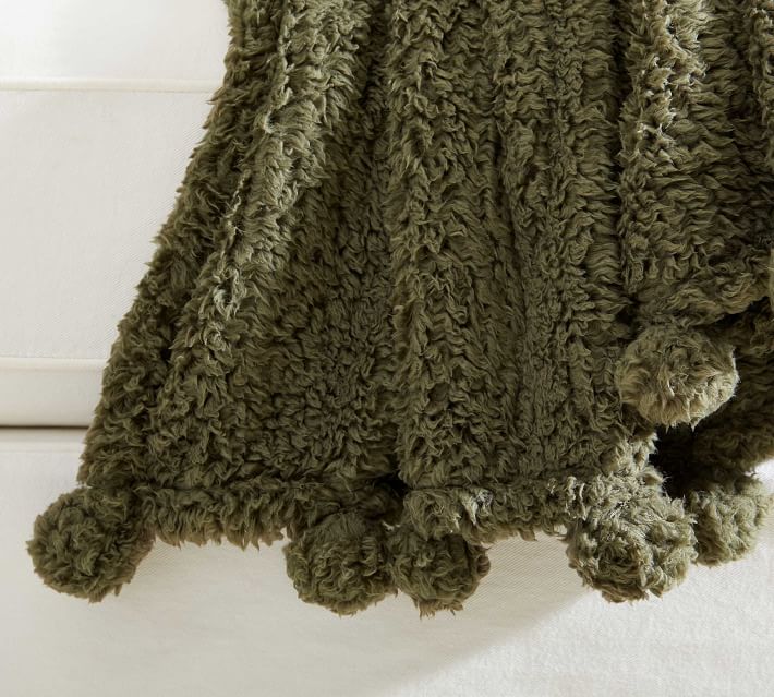 Cozy Pom Pom Sherpa Throw thumbnail 2