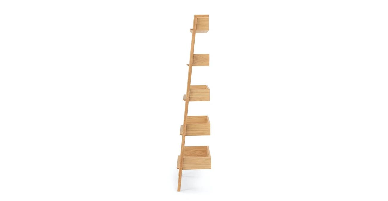 Fantol Oak Narrow Bookcase thumbnail 3