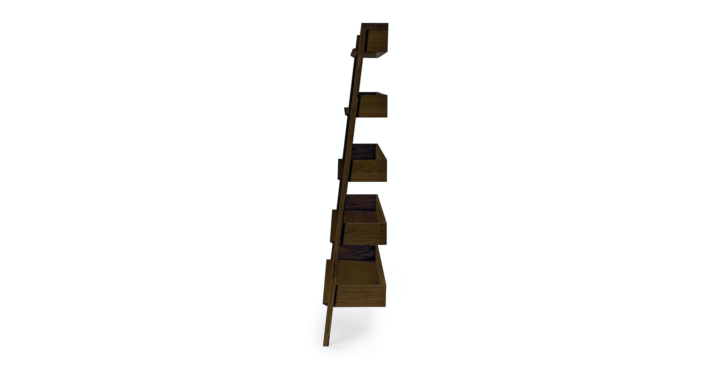 Fantol Dark Oak Wide Bookcase thumbnail 3