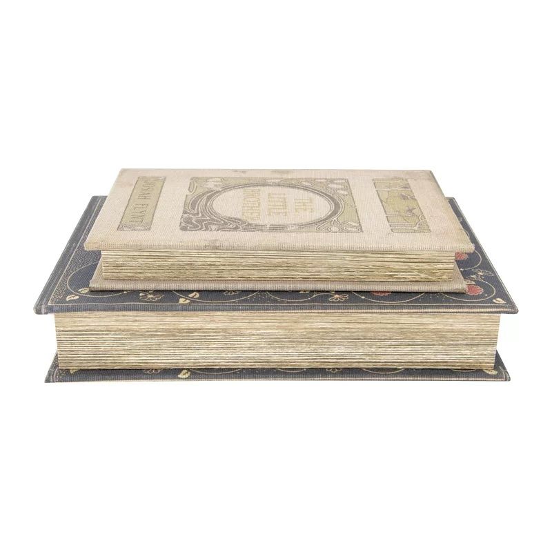 Piece Machado Reproduction Canvas and Wood Decorative Book Set_2 thumbnail 2