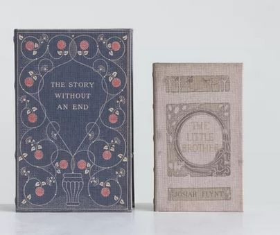Piece Machado Reproduction Canvas and Wood Decorative Book Set_2 thumbnail 4