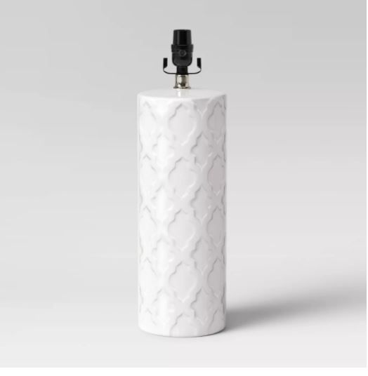 Lattice Ceramic Large Lamp Base Cream thumbnail 2