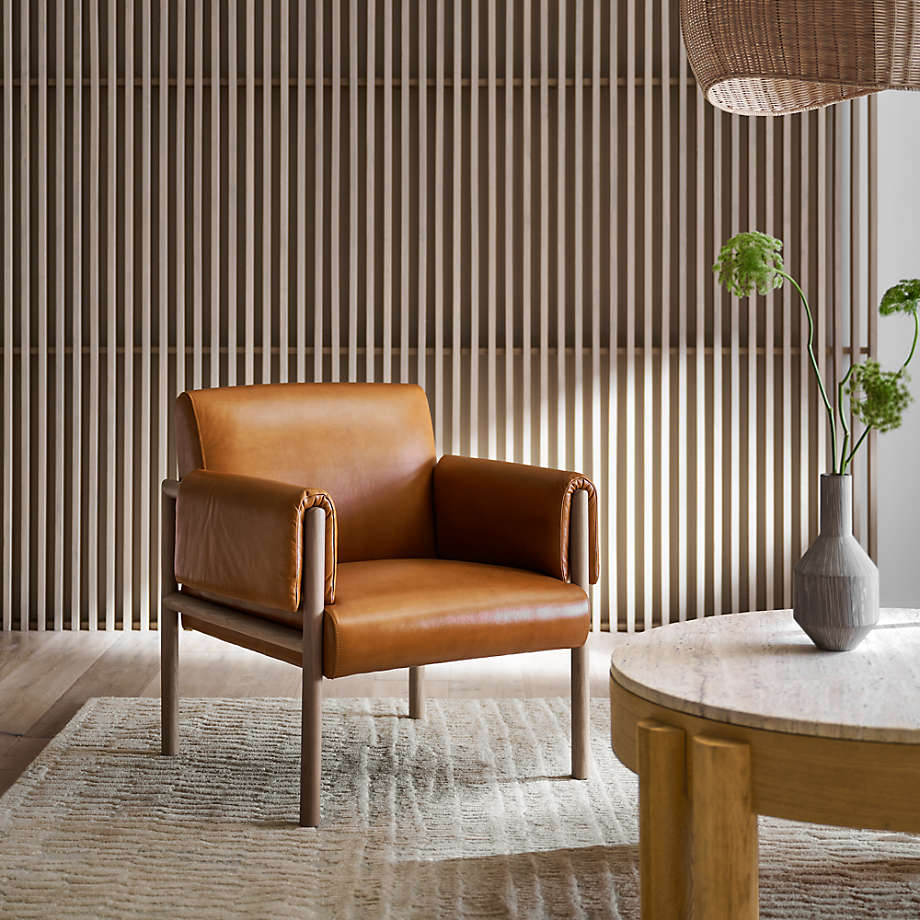 Diderot Wood and Leather Chair thumbnail 2