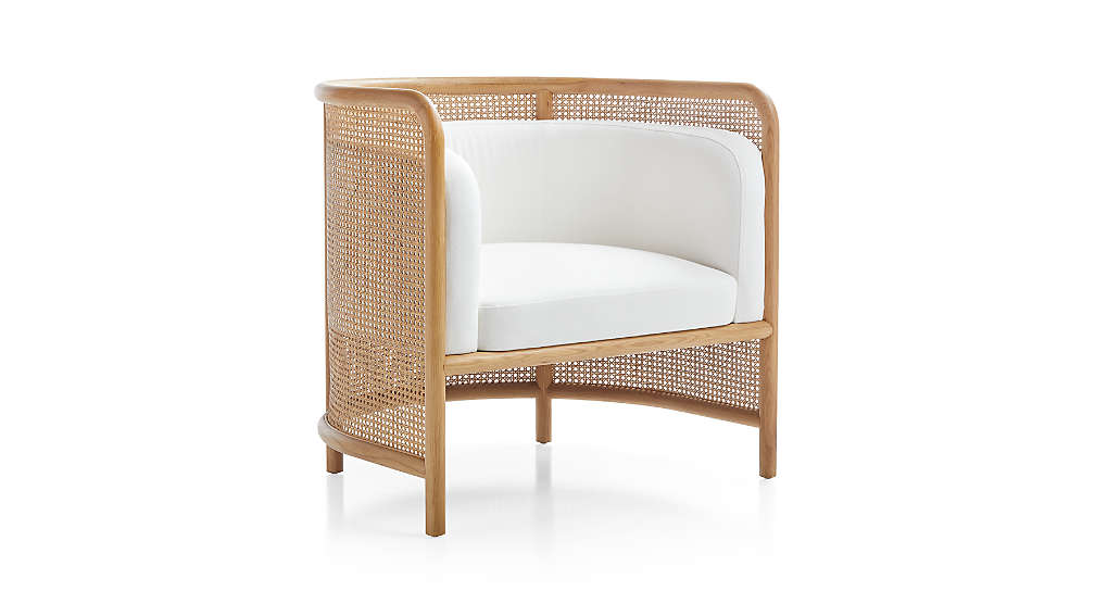 Fields Cane Back White Accent Chair thumbnail 6