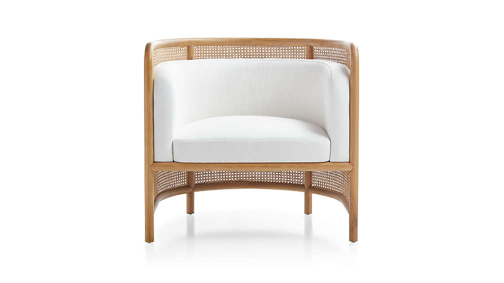 Fields Cane Back White Accent Chair thumbnail 7