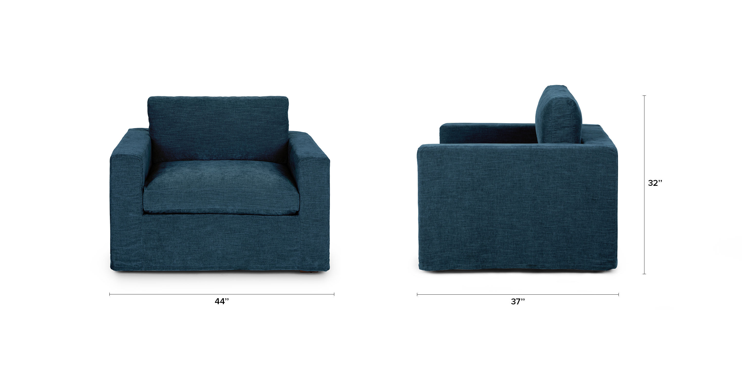 Alzey Dash Blue Slipcover Lounge Chair thumbnail 7