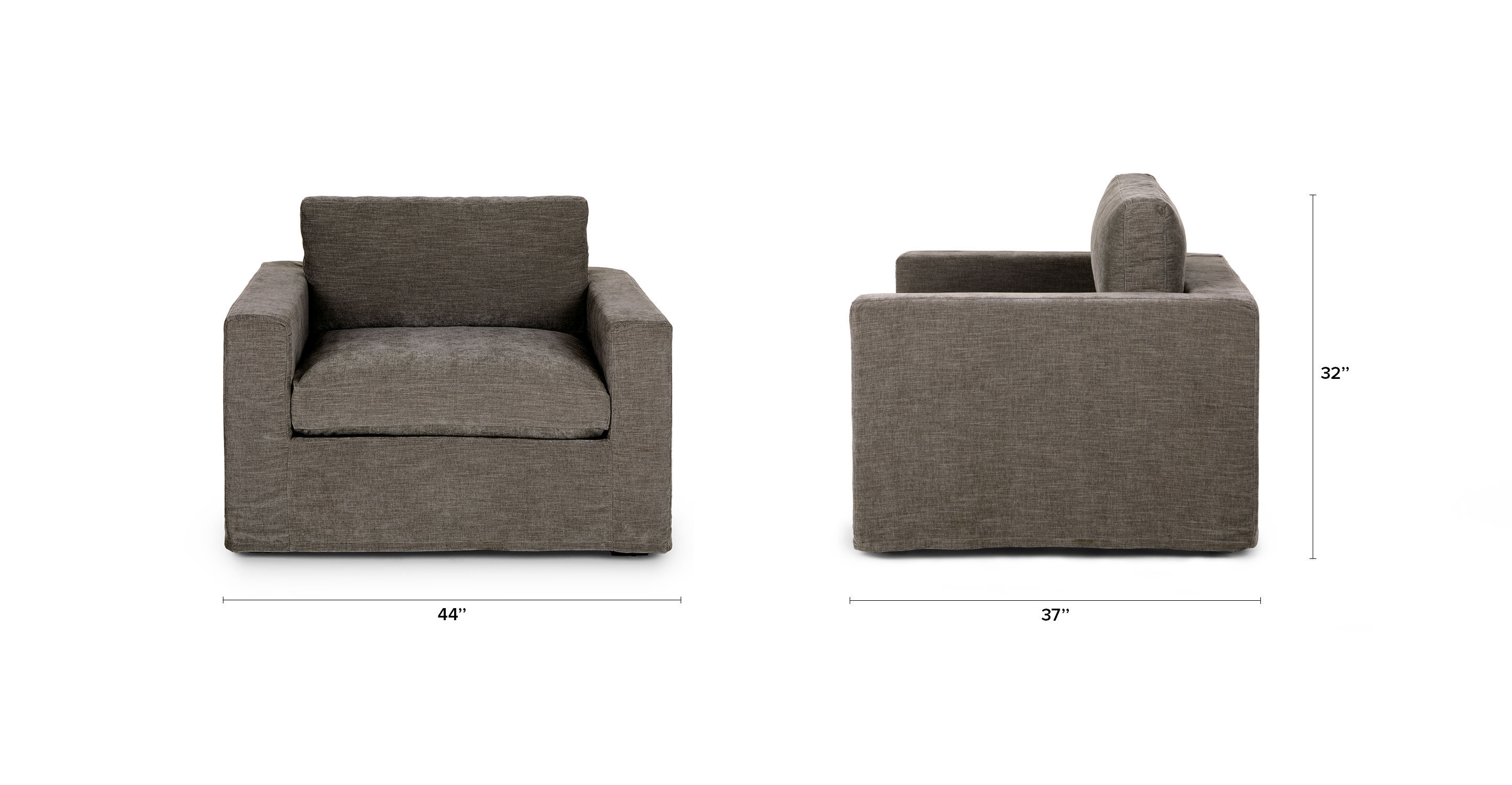 Alzey Geo Gray Slipcover Lounge Chair thumbnail 7