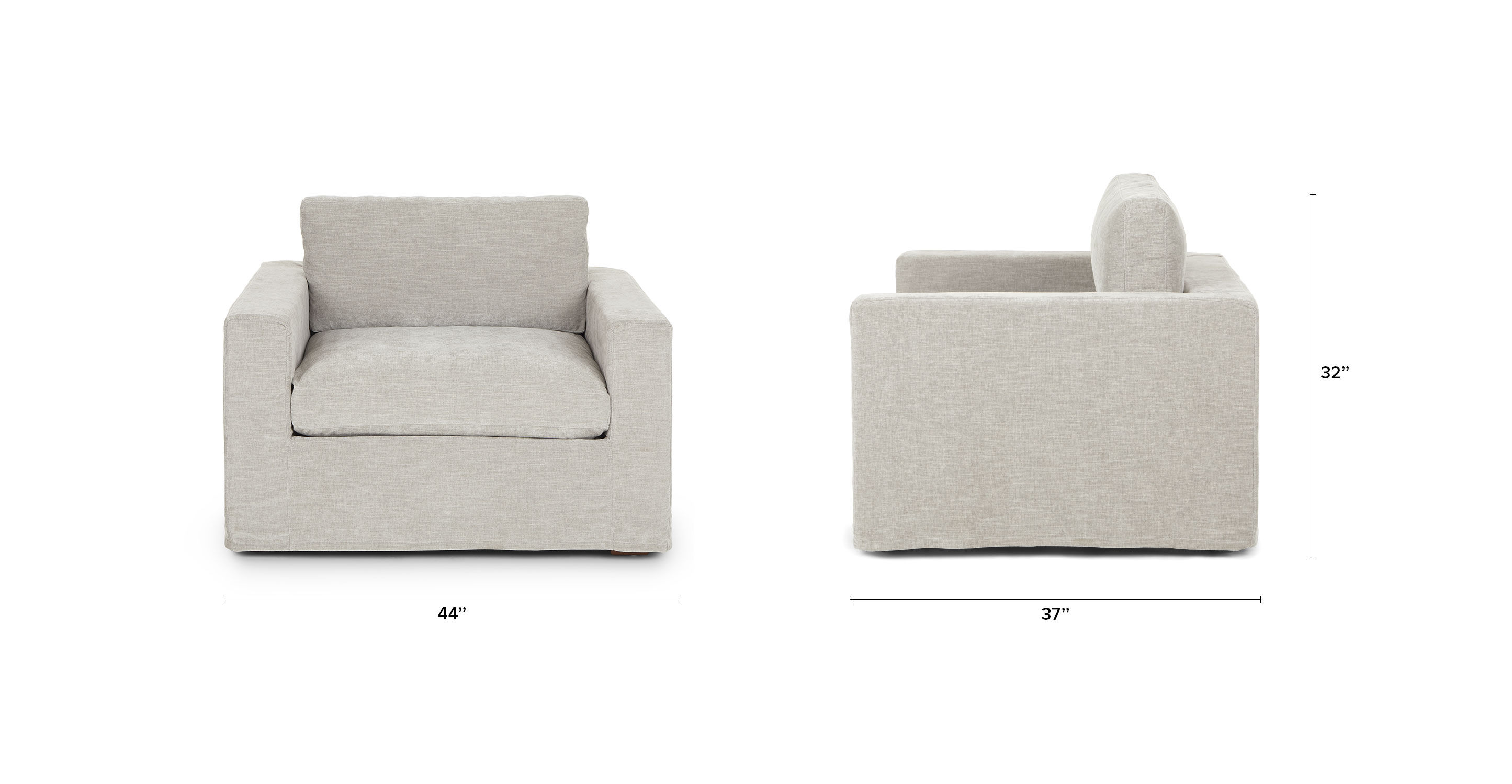 Alzey Whistle Gray Slipcover Lounge Chair thumbnail 7