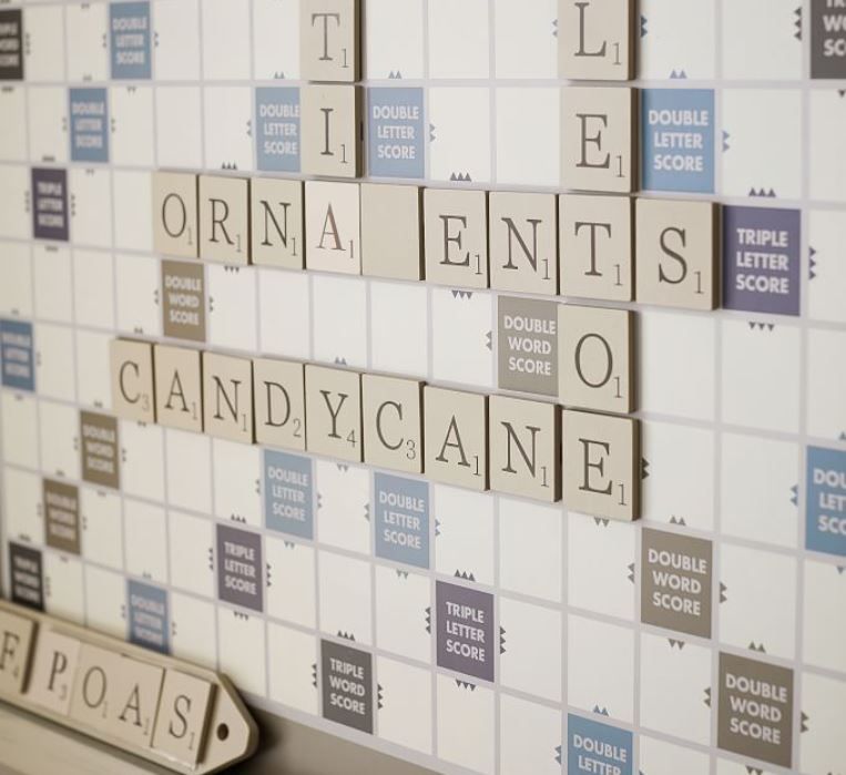 Oversized Wooden Scrabble Wall Game thumbnail 2