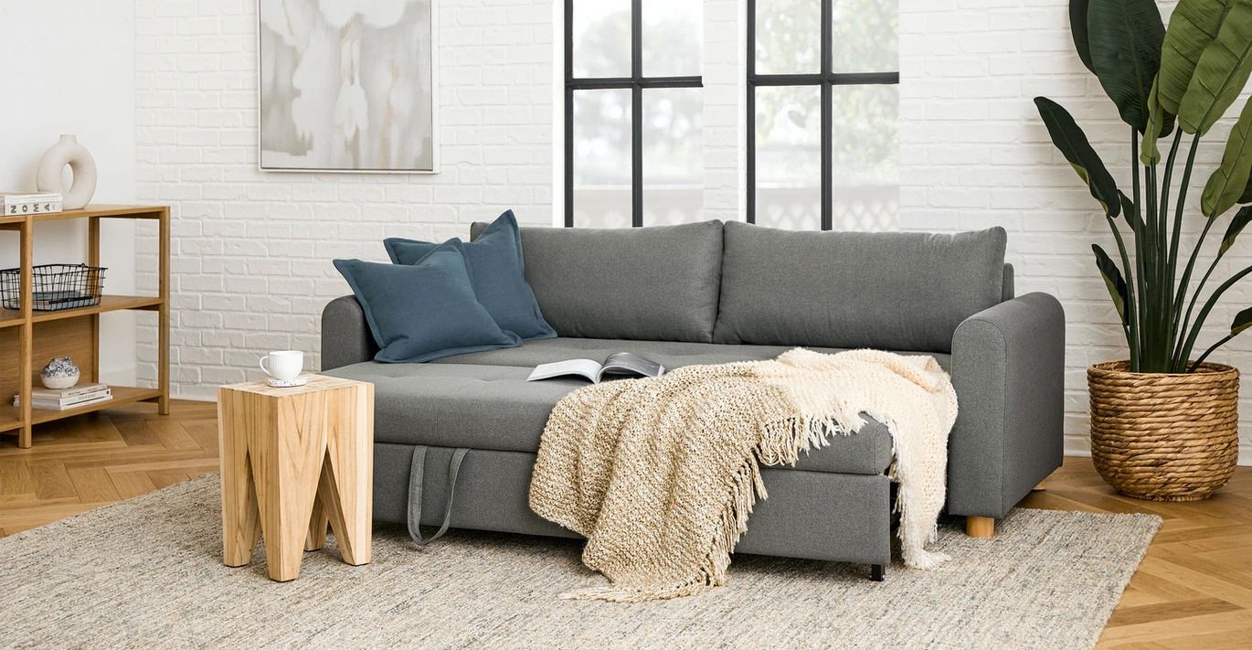 Nordby Henge Gray Sofa Bed thumbnail 2