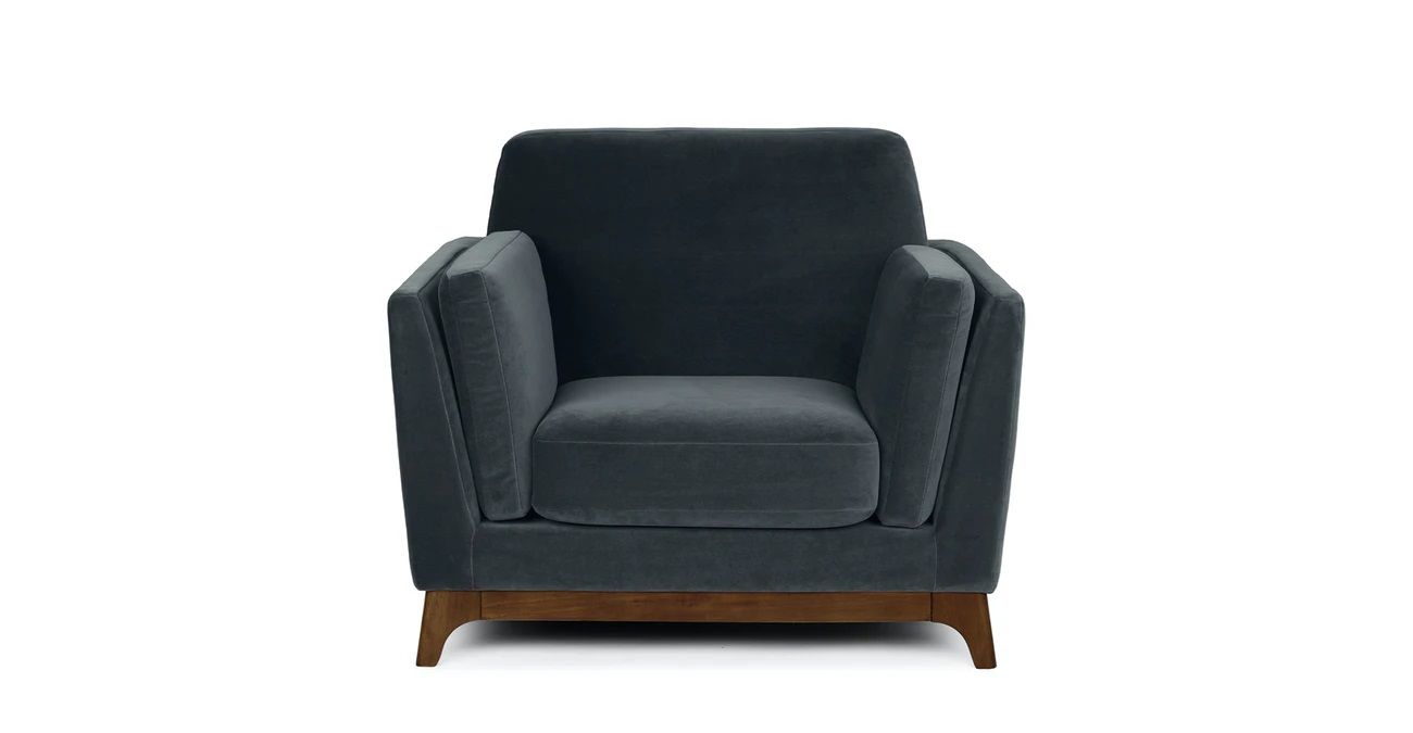 Ceni Deep Sea Blue Armchair thumbnail 2