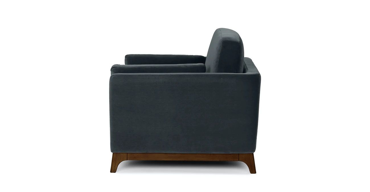 Ceni Deep Sea Blue Armchair thumbnail 3
