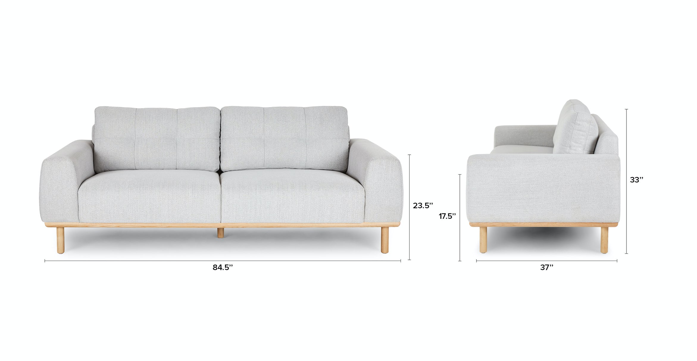 Mea Drizzle Gray Sofa thumbnail 5